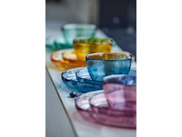 Bitz BITZ Kusintha Glass Plate Dia 25 Cm Green