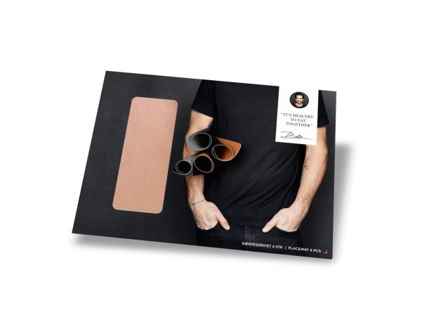 Bitz BITZ Placemat 46 X 33 Cm 4 Pcs Black/Brown