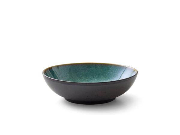 bitz BITZ Salad bowl Dia. 24 x 6 cm Black/green
