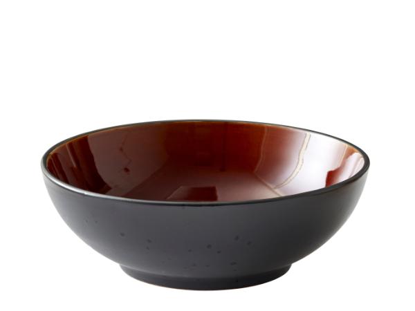 bitz BITZ Salad bowl Dia. 30 x 10 cm black/amber
