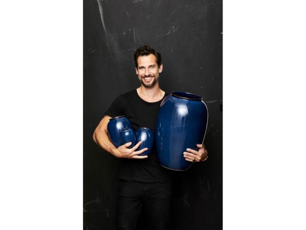 Bitz BITZ Vase 20 Cm Dark Blue