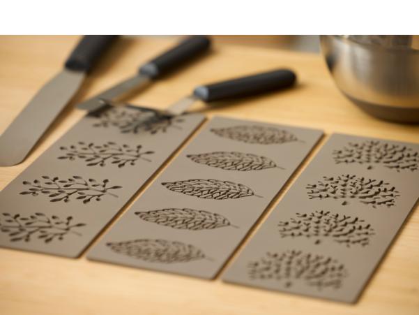Bitz Blomsterbergs Leaf Tuile Mould Latte