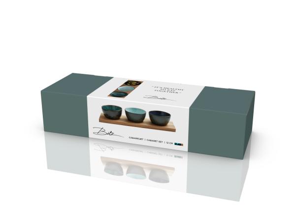 Bitz BITZ Cabaret Set 39 X 13 Cm Dia. 12 X 6 Cm 4 Dele Darkblue/l