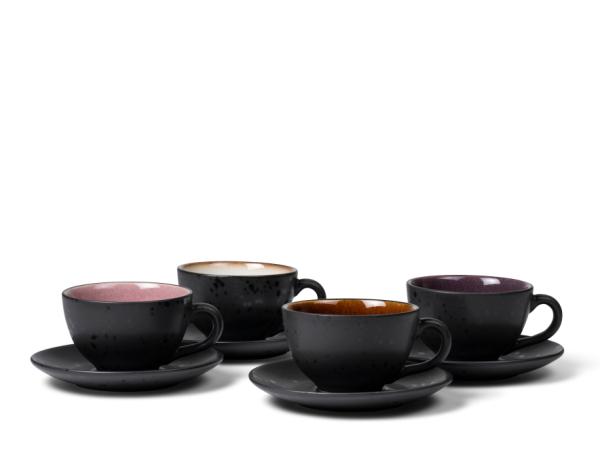 bitz BITZ Cup and saucer Dia. 10 x 6 cm 24 cl 4 pcs Assorted