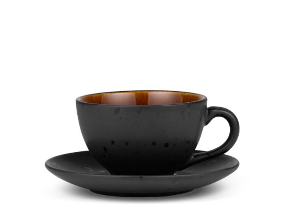 bitz BITZ Cup and saucer Dia. 10 x 6 cm 24 cl black/amber