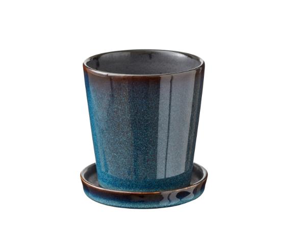 bitz BITZ Flowerpot Dia. 10 x 10 5 cm Dark blue/black