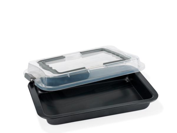 Bitz Funktion W/lid Frying Dish 36 0 X 23 Cm Grey