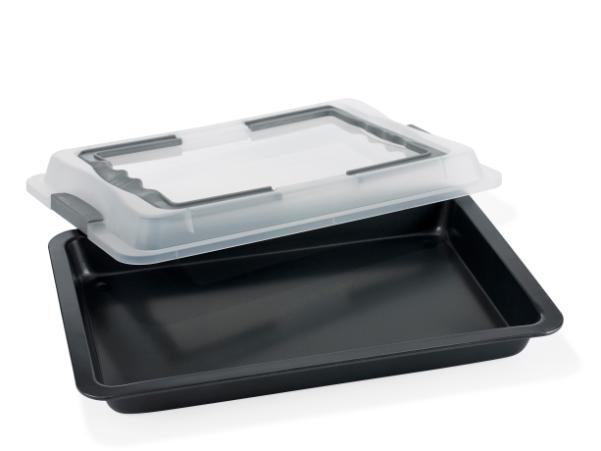 Bitz Funktion W/lid Frying Dish 42 X 29 Cm Grey