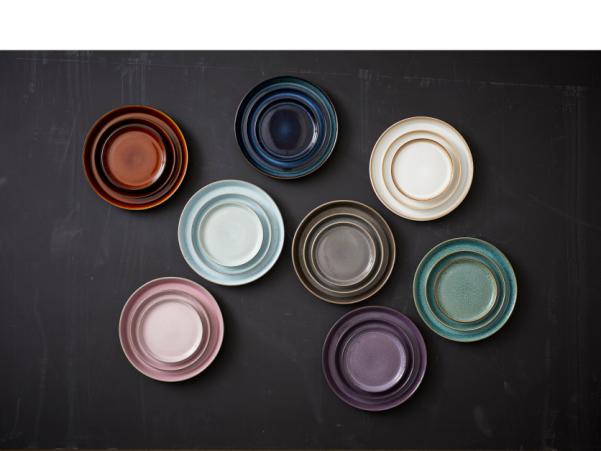 Bitz BITZ Gastro Plate Dia. 21 X 2.0 Cm Grey/Light Pink