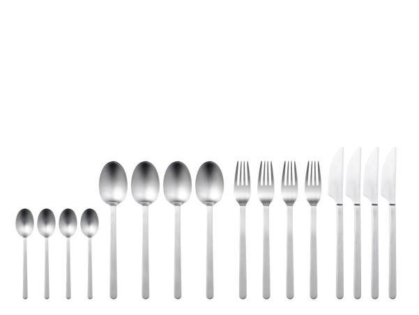 Bitz Gense Norm Cutlery Set 16 Parts Matte Steel
