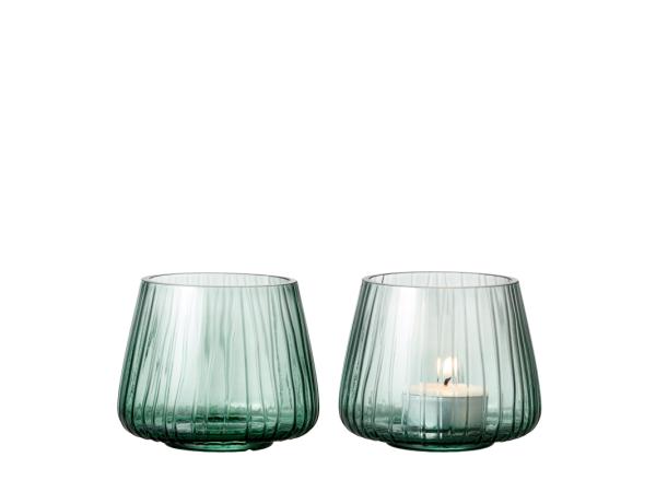 bitz BITZ Kusintha Tealight holder 7.5 cm 2 pcs Green