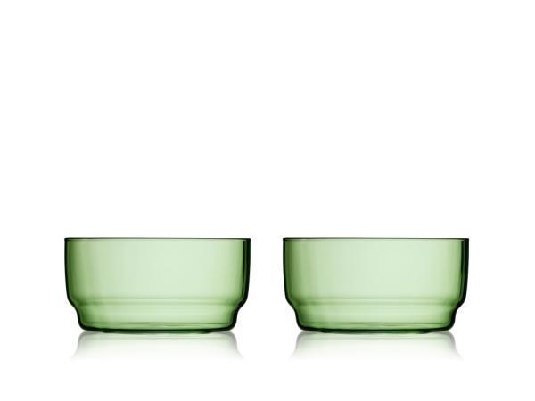 bitz Lyngby Glas Torino Bowl 12 cm 2 pcs Green