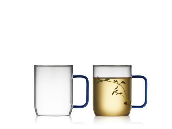 bitz Lyngby Glas Torino Glass mug 40 cl 2 pcs Blue