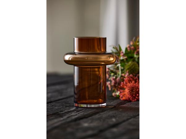 Bitz Lyngby Glas Tube Vase 20 Cm Amber