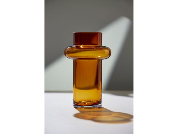 Bitz Lyngby Glas Tube Vase 20 Cm Amber