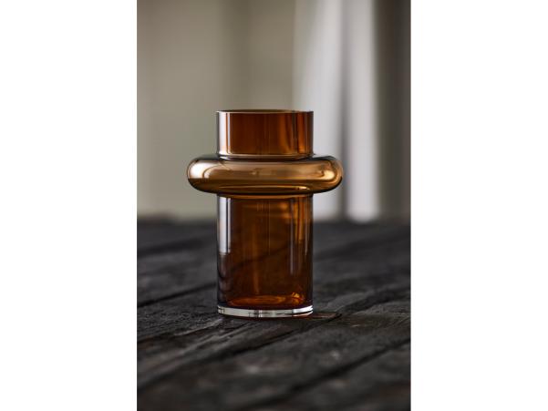 Bitz Lyngby Glas Tube Vase 20 Cm Amber