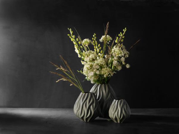 Bitz Morsø Flame Vase 15 Cm Grey