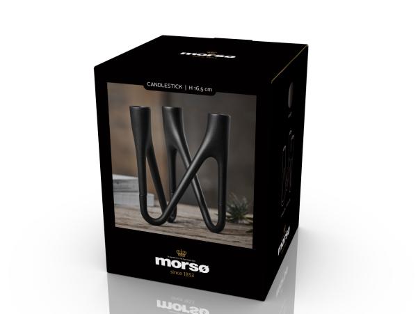 Bitz Morsø Roots Candlestick 3 Candles Black