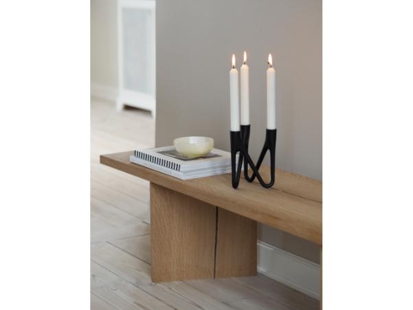 Bitz Morsø Roots Candlestick 3 Candles Black