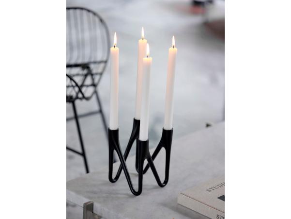 Bitz Morsø Roots Candlestick 4 Candles Black