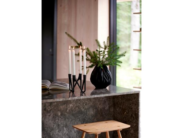 Bitz Morsø Roots Candlestick 4 Candles Black