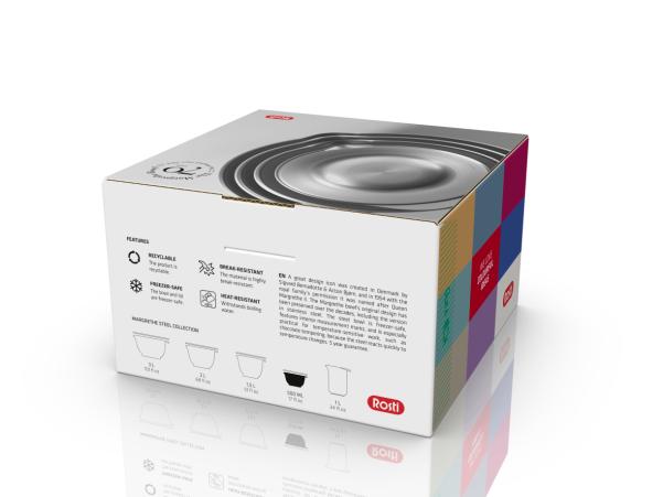 Bitz Rosti Margrethe Mixing Bowl 0 5 Liter Steel