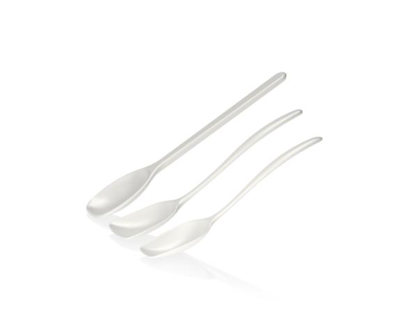Bitz Rosti NEW Classic Pot Spoon Set 3 Parts White