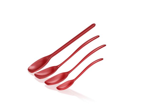 Bitz Rosti NEW Classic Pot Spoon Set 4 Parts Red