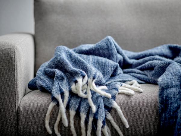 Bitz Södahl Brushed Throw 150 X 200 Cm Indigo