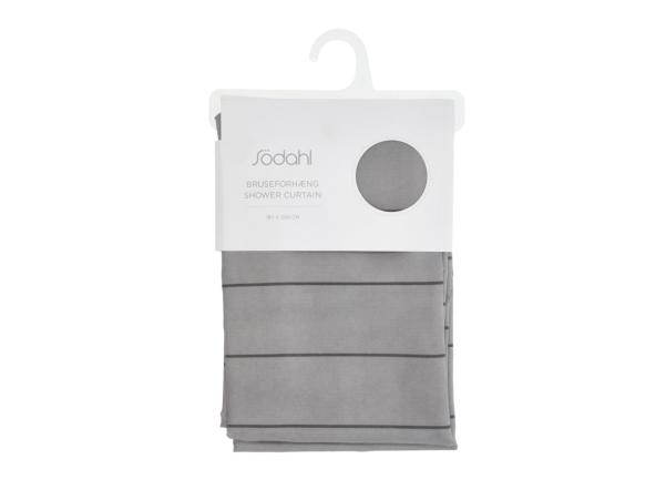 Bitz Södahl Line Shower Curtain 180 X 200 Cm Grey