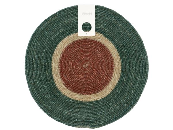 Bitz Södahl Sun Placemat Dia 35 Cm Pine Green