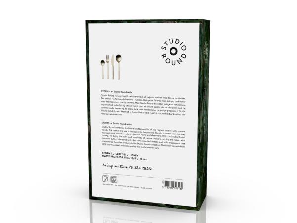 Bitz Studio Round Storm Cutlery Set 16 Parts Honey