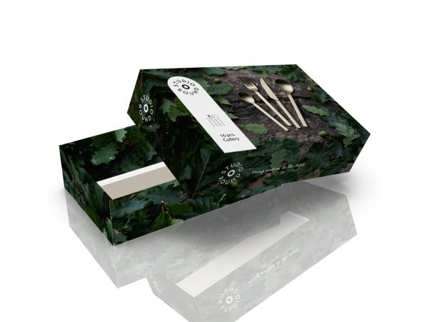 Bitz Studio Round Storm Cutlery Set 16 Parts Honey