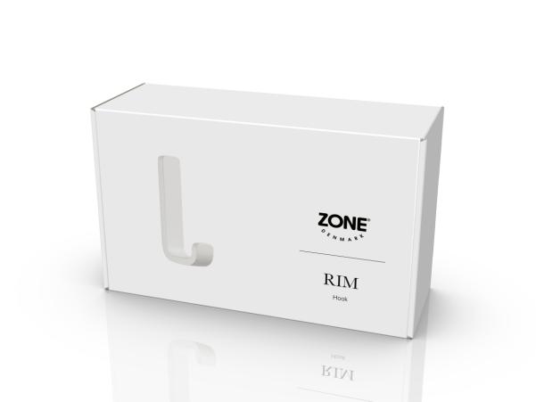 Bitz Zone Denmark Rim Hook 4 X 2 X 8.5 Cm White