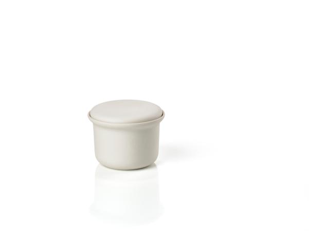 Bitz Zone Inu Jar With Lid Dia 9 X 6 5 Cm Offwhite