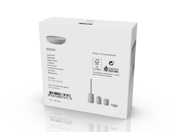 Bitz Zone Nova Soap Dish Soft Grey