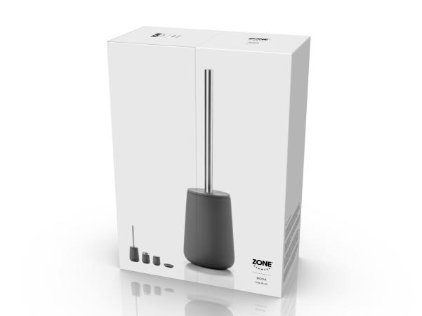 Bitz Zone Nova Toilet Brush Dia. 10 3 X 37 Cm Grey