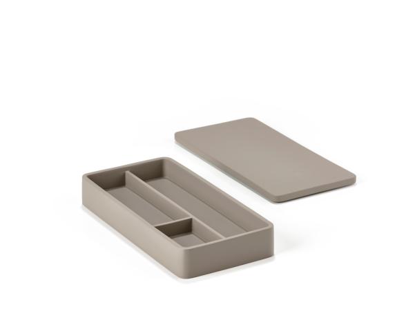 Bitz Zone Organizer 20 X 10 X 3 Cm Pebble Grey
