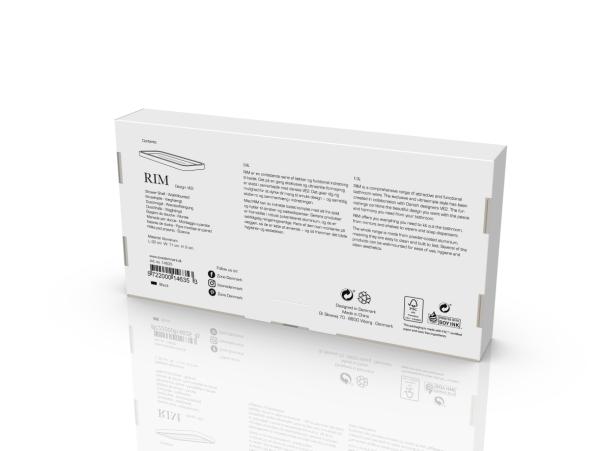 Bitz Zone Rim Showershelf 22 X 11.4 X 2 Cm Black