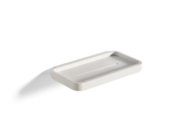 bitz Zone Rim Showershelf 22 x 11.4 x 2 cm White