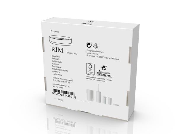 Bitz Zone Rim Soap Dish Dia 10.8 X 2.3 Cm White