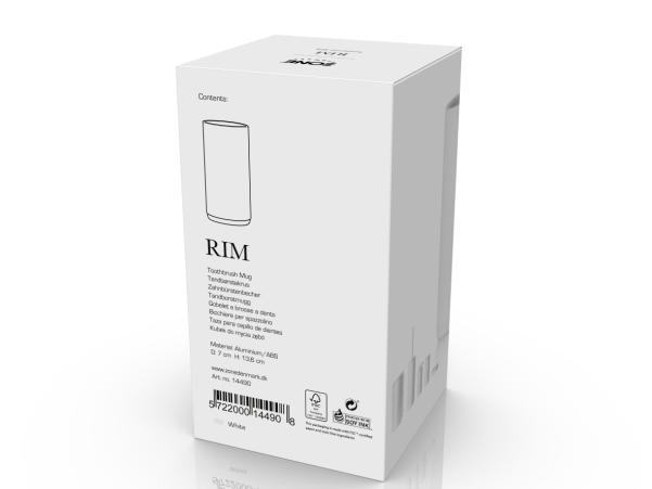 Bitz Zone Rim Toothbrush Mug Dia 7 X 13.6 Cm White