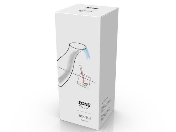 Bitz Zone Rocks Jug Dia. 10 X 26.3 Cm 1 Liter Black