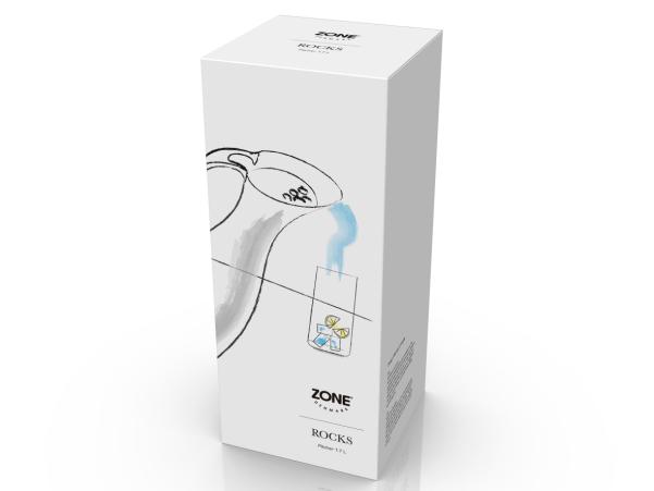 Bitz Zone Rocks Jug Dia. 12 X 30 Cm 1.7 Liter Black