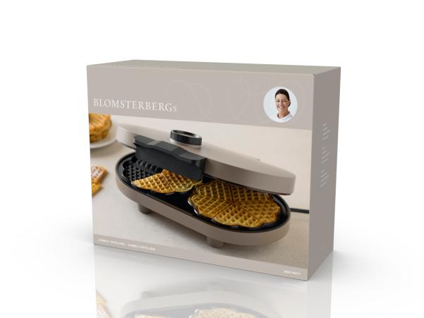 Bitz Blomsterbergs Double Waffle Maker 1600 Watt Latte