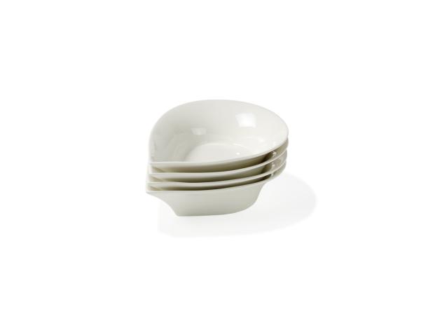 Bitz Blomsterbergs Dropshaped Bowl 20 Cm 4 Pcs White