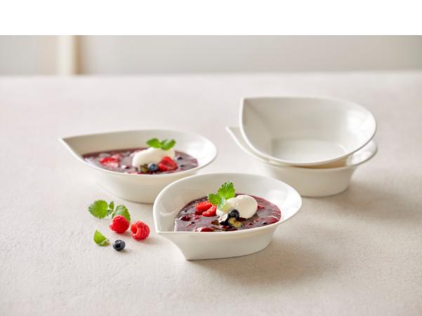 Bitz Blomsterbergs Dropshaped Bowl 20 Cm 4 Pcs White