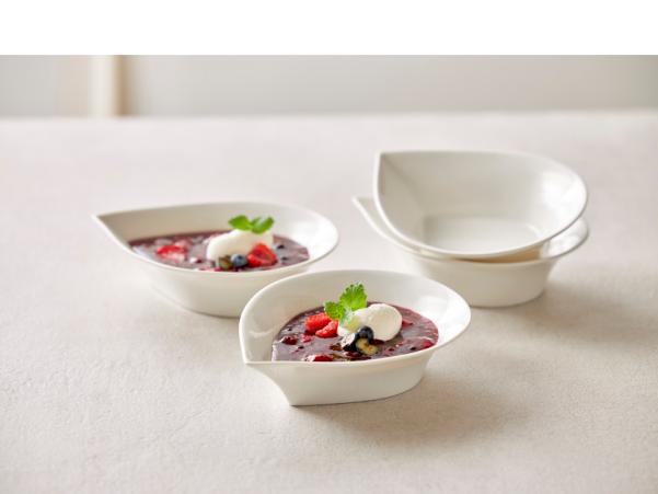 Bitz Blomsterbergs Dropshaped Bowl 20 Cm 4 Pcs White