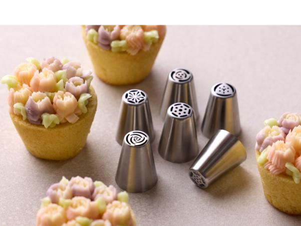 Bitz Blomsterbergs Flower Icing Tip Set 6 Pcs Steel