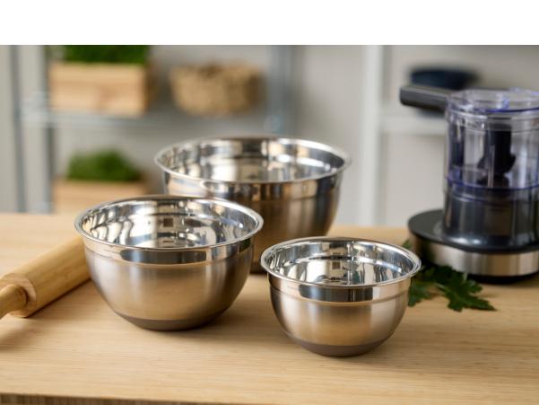 Bitz Blomsterbergs Mixing Bowl W. Silicone Base 5 Liter Latte